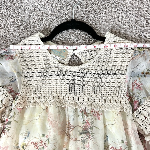 Anthropologie Mynah Christianne Embroidered Lace Tunic Dress size SP - Picture 7 of 11